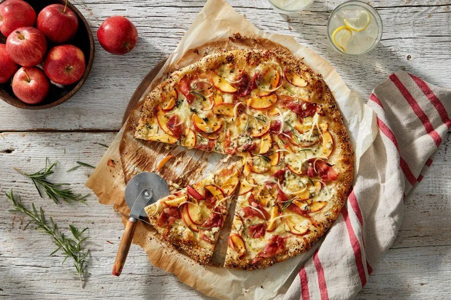 Apple & Blue Cheese Pizza with Prosciutto