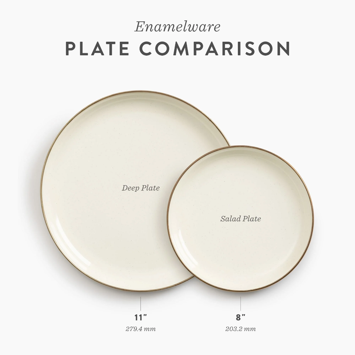 Barebones Enamel Salad Plate Set