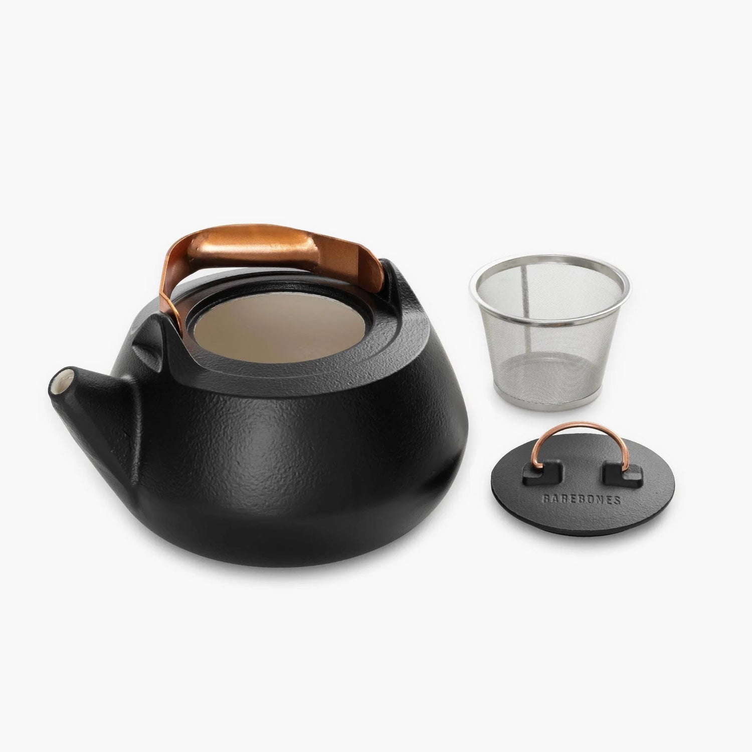 Barebones Enamel Lined Cast Iron Teapot